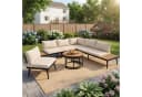 Flieks Gartenlounge-Set 6-tlg. Beige Akazienholz Metall Bild 1