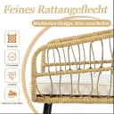 Flieks 5-teiliges Rattan Balkonset mit Kissen Bild 4