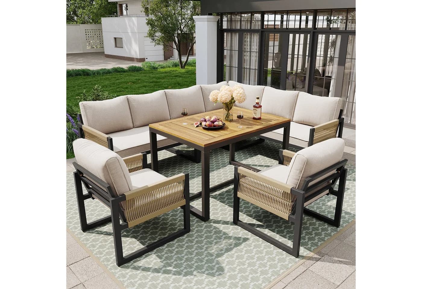 Flieks Gartenlounge-Set 8-Sitzer Outdoor Sitzgruppe - Bild 2
