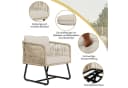 Flieks Gartenlounge-Set 5-tlg. Beige Seil Bild 3