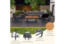 Flieks Gartenlounge-Set 3-tlg. Eisen Akazienholz Bild 5