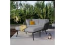 Flieks Gartenliege 2-Sitzer Gartensofa Sonnenliege Gartenlounge Balkonset aus Seil Bild 2