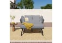 Flieks Gartenliege 2-Sitzer Gartensofa Sonnenliege Gartenlounge Balkonset aus Seil Bild 3