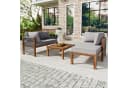 Flieks Gartenlounge-Set 4-Sitzer L-förmig Akazienholz Beige Bild 1