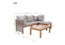 Flieks Gartenlounge-Set 4-Sitzer L-förmig Akazienholz Beige Bild 4