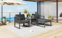 Flieks Gartenlounge-Set Aluminium 2 Sessel 2 Hocker Bild 2