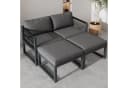 Flieks Gartenlounge-Set Aluminium 2 Sessel 2 Hocker Bild 3