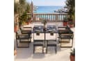 Flieks Garten-Essgruppe 7-tlg. Grau Polyrattan mit Kissen Bild 1