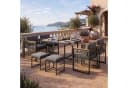 Flieks Garten-Essgruppe 7-tlg. Grau Polyrattan mit Kissen Bild 2
