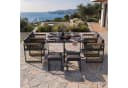 Flieks Garten-Essgruppe 7-tlg. Grau Polyrattan mit Kissen Bild 3