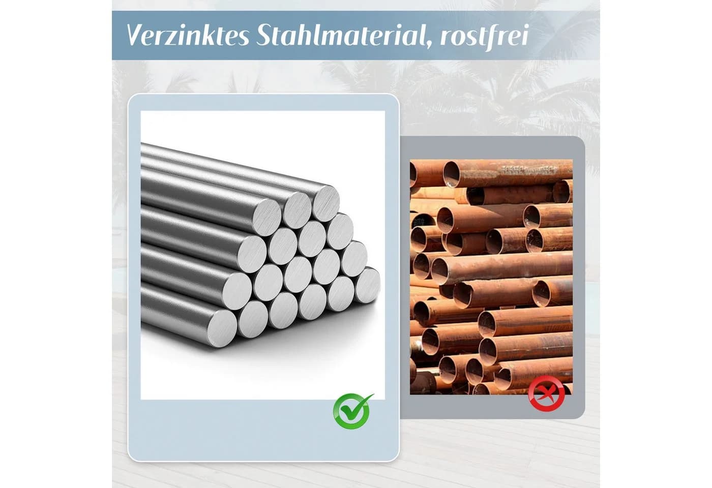 Merax Gartenlounge-Set 6-Sitzer Grau Modular - Bild 5
