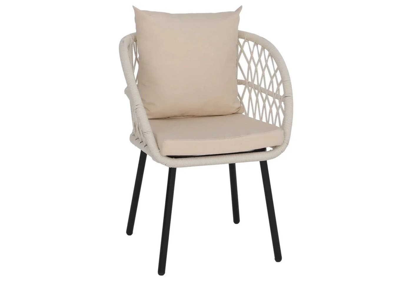 MCW Garten-Essgruppe 5-tlg. Aluminium Beige/Grau mit Polstern