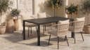 MCW Garten-Essgruppe 5-tlg. Aluminium Beige/Grau mit Polstern Bild 2