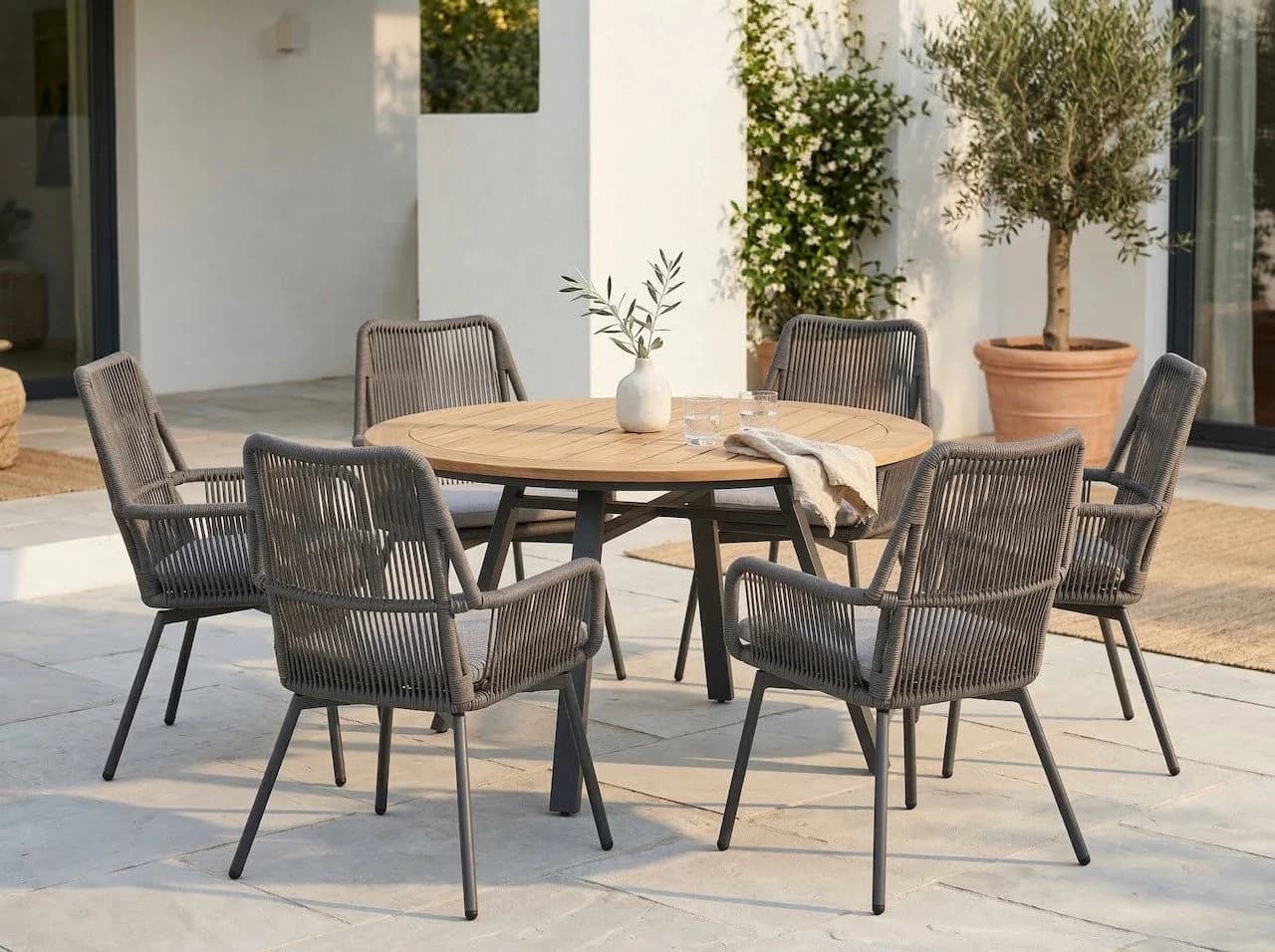 Lesli Living Garten-Essgruppe Monza 5-tlg. Teak & Aluminium - Bild 2