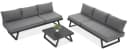 Focus Garden Gartenlounge-Set Modular 5-tlg. Grau Aluminium mit Kissen Bild 3