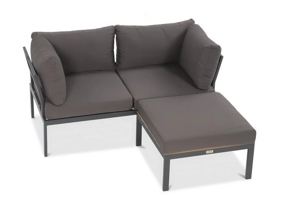 Focus Garden Gartenlounge-Set JAVA 2-Sitzer Grau Schwarz