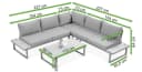 Focus Garden Gartenlounge-Set Emerson Ecksofa mit Tisch Grau/Schwarz Bild 1