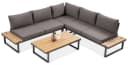 Focus Garden Gartenlounge-Set Emerson Ecksofa mit Tisch Grau/Schwarz Bild 2