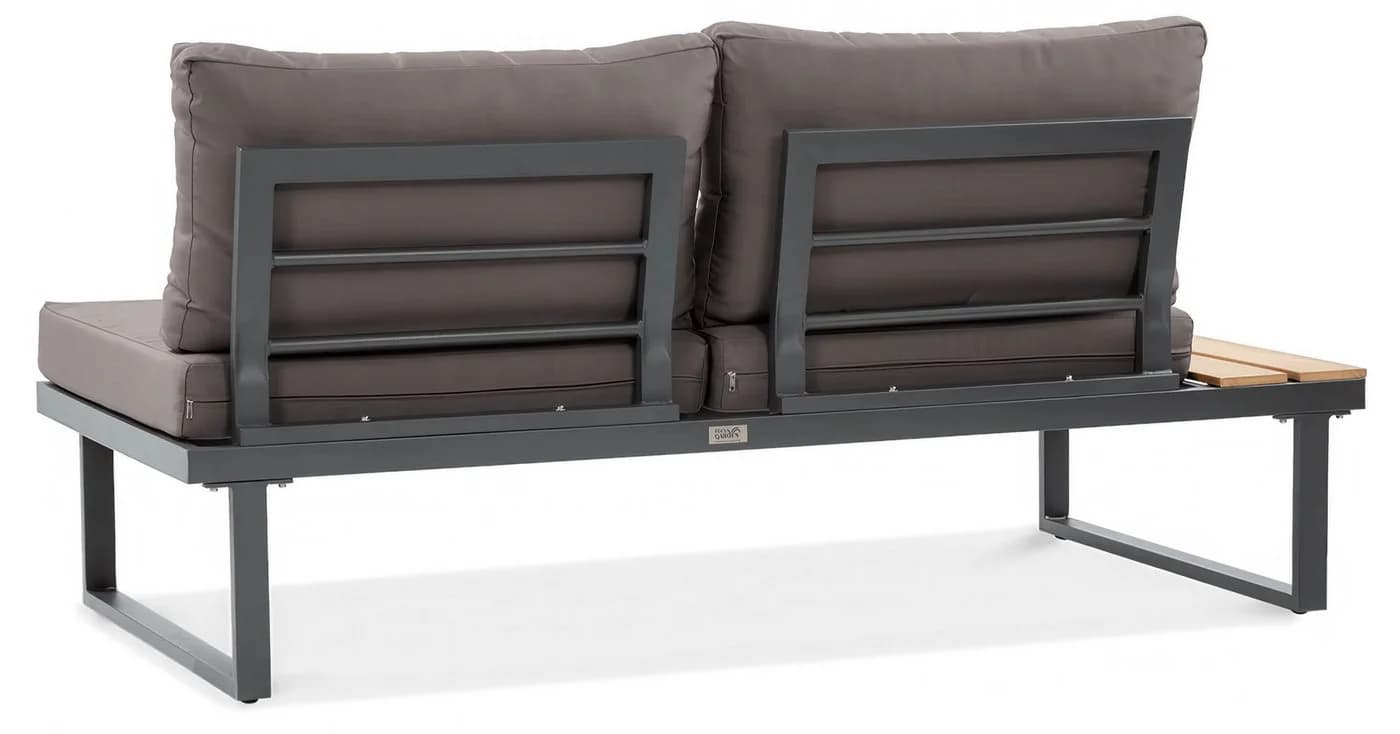 Focus Garden Gartenlounge-Set Emerson Ecksofa mit Tisch Grau/Schwarz - Bild 5