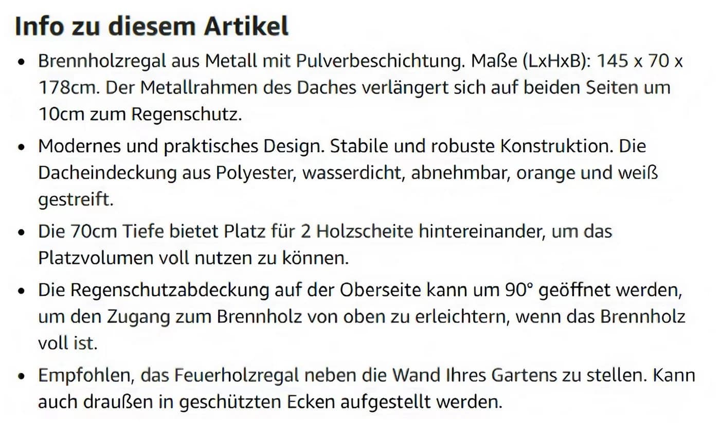 RANSENERS Brennholzregal Schwarz Metall - Bild 5