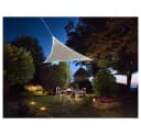 PEREL Sonnensegel mit 107 LEDs Taupe 3,6x3,6x3,6m Solar Bild 2