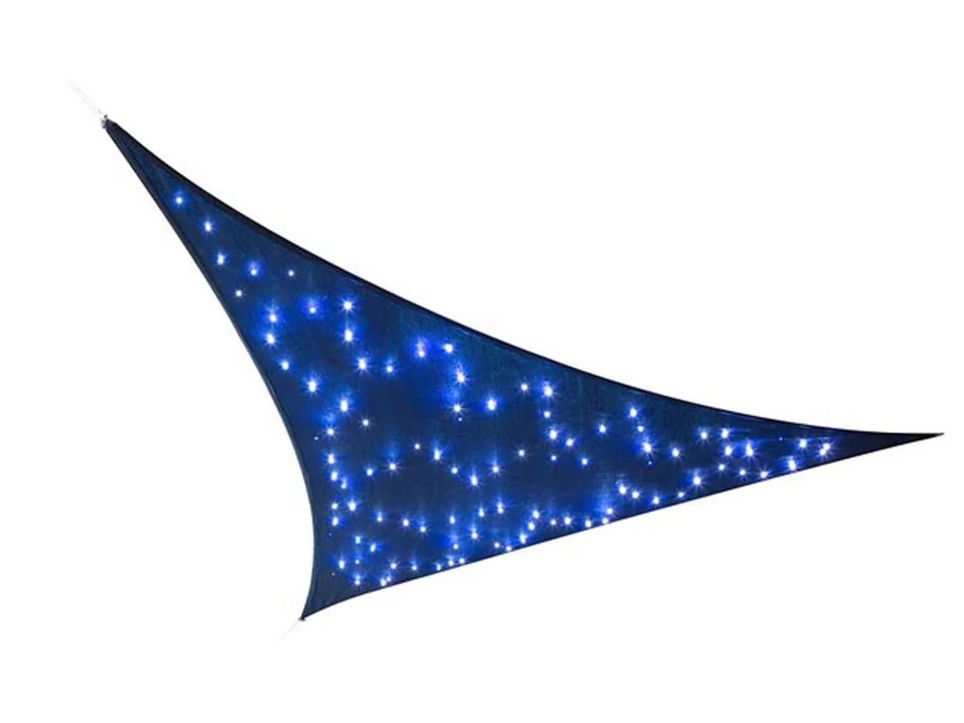 PEREL Sonnensegel Dreieckig 5,6m² mit Solar-LEDs Dunkelblau - Bild 2