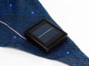 PEREL Sonnensegel Dreieckig 5,6m² mit Solar-LEDs Dunkelblau Bild 5