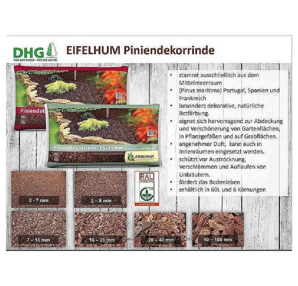 EIFELHUM Pinienrinde 7-15mm Pinienmulch Gartenpinie - Bild 3