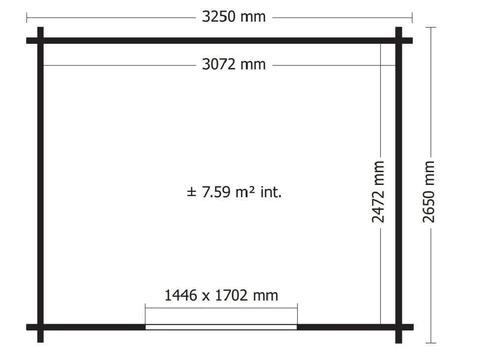 Alpholz Gerätehaus Evere 19 Naturbelassen 330x270 cm Blockbohlen - Bild 4