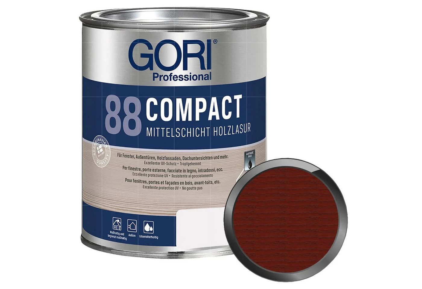 GORI 88 Compact Lasur 5L Seidenglänzend Mahagoni - Bild 2