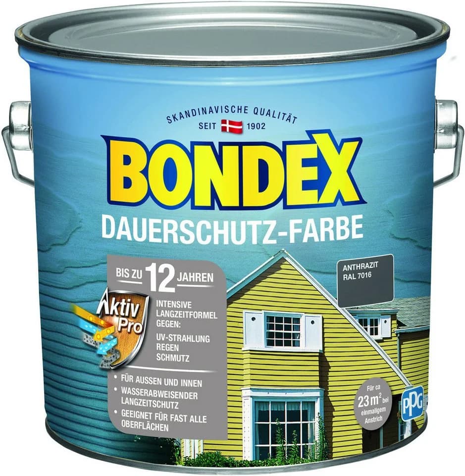 Bondex Dauerschutz-Holzfarbe 2,5 L schiefer Grau - Bild 2