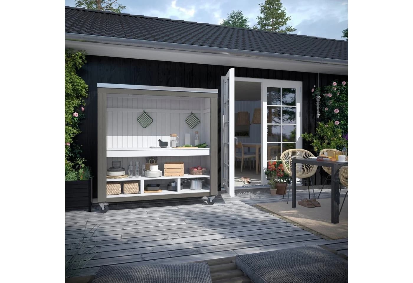 Gartenhaus PLUS "Loungehaus SIESTA Sommerly" Holzwerkstoff 2 Sitzplätze