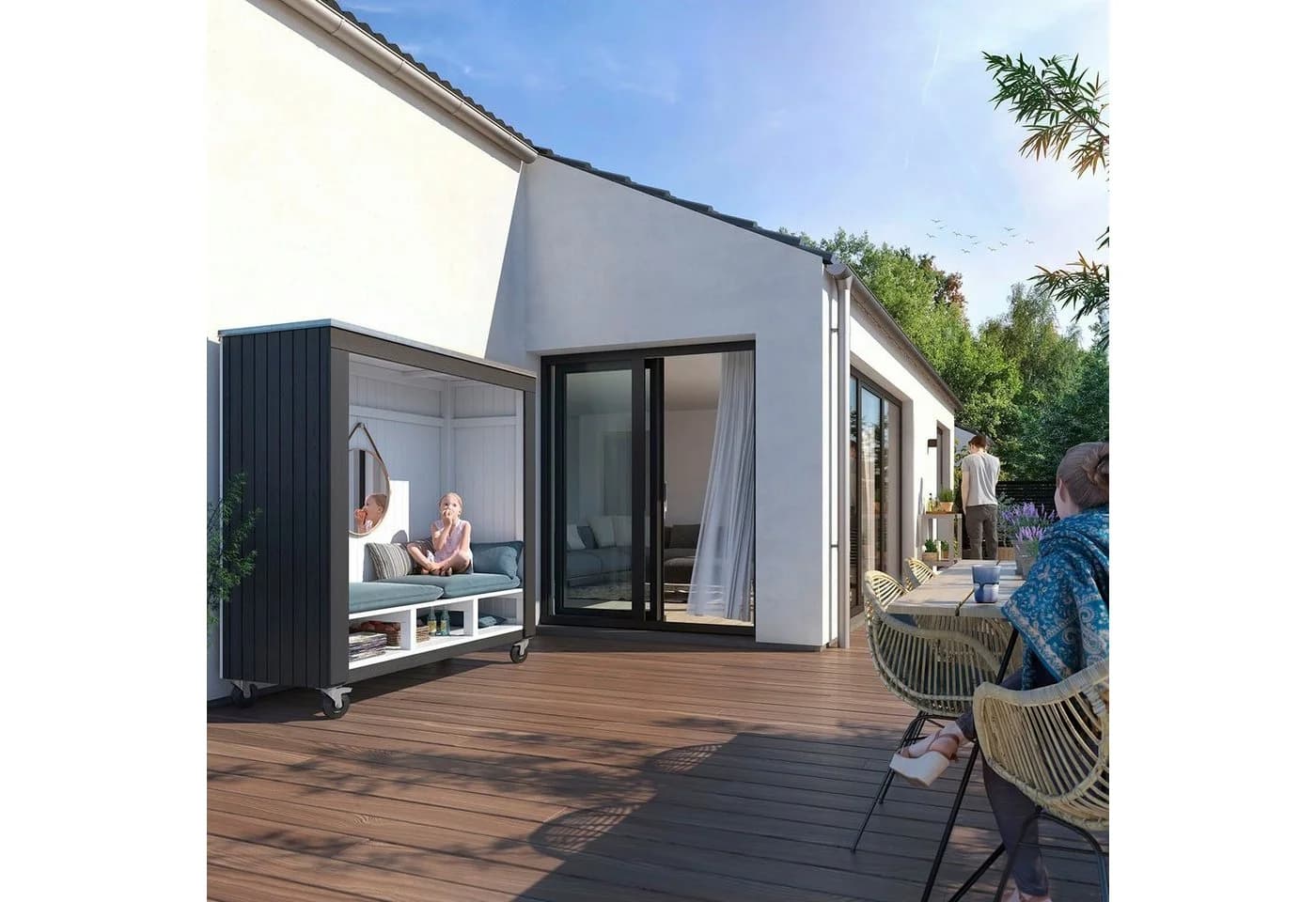 Gartenhaus PLUS "Loungehaus SIESTA Sommerly" Holzwerkstoff 2 Sitzplätze - Bild 3