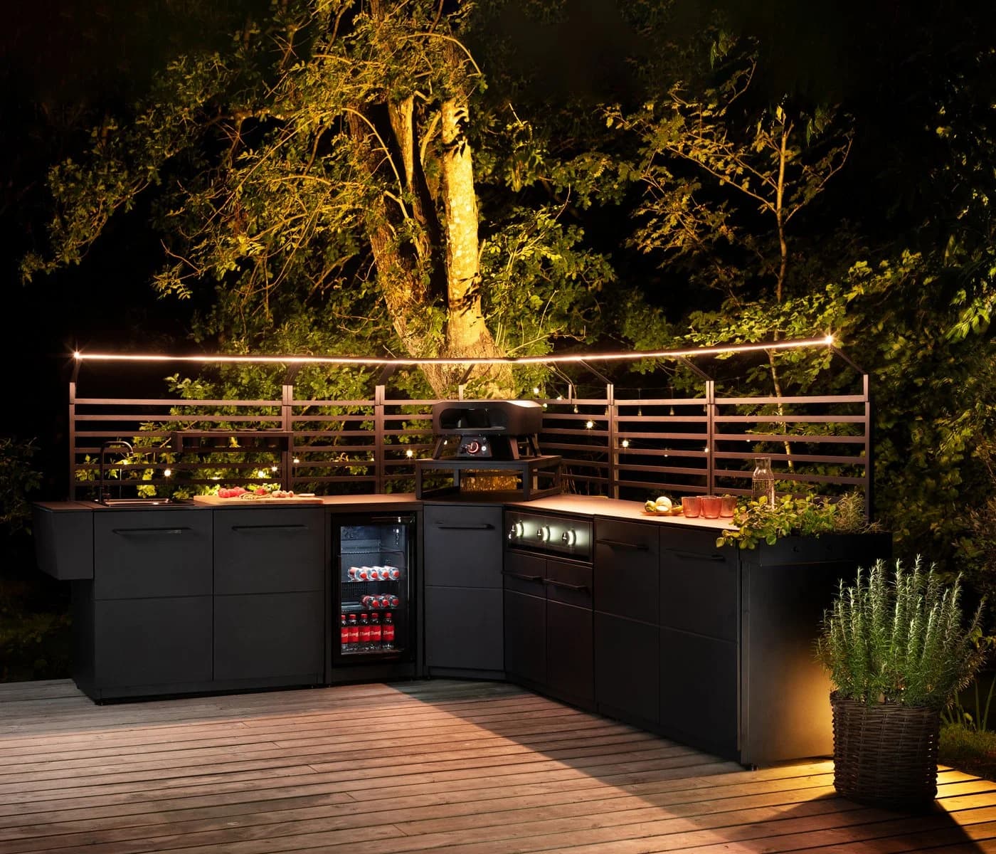 COZZE Outdoor-Küche Türmodul Elements Schwarz HPL Stahl - Bild 5