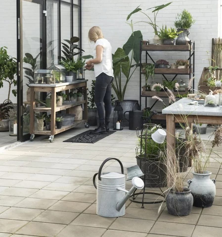 Ib Laursen Gießkanne 11L Grau Metall Zink Retro - Bild 5