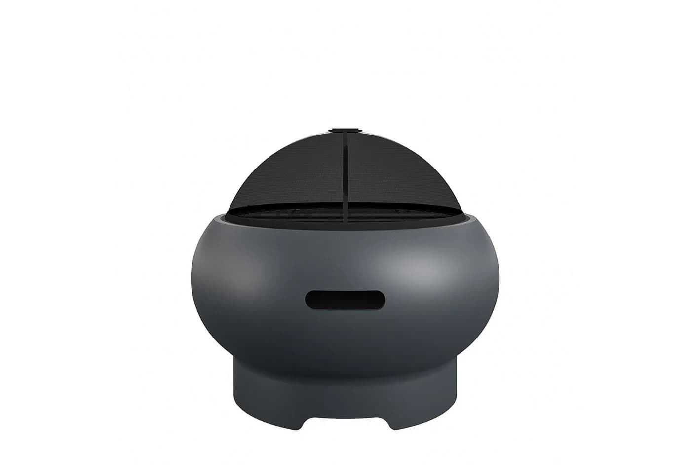 loft24 Gartenkamin Asher Outdoor Kamin Keramik Dunkelgrau