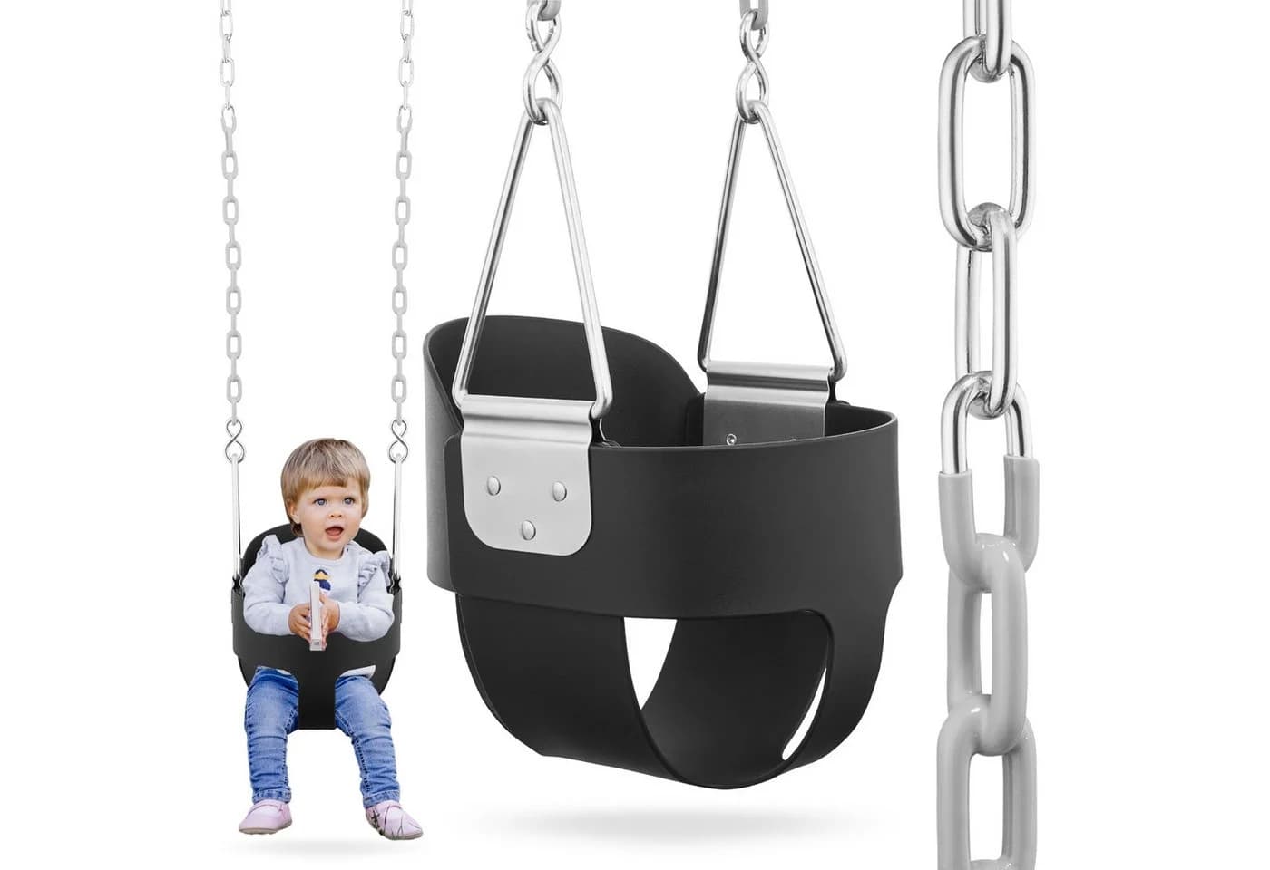 HyperMotion Babyschaukel mit hoher Rückenlehne und wetterfestem Sitz - Bild 2