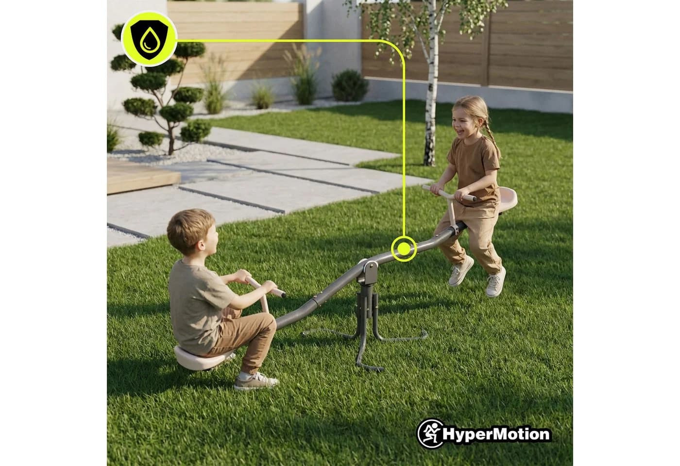 HyperMotion Gartenwippe 2in1 360° Beige - Bild 3