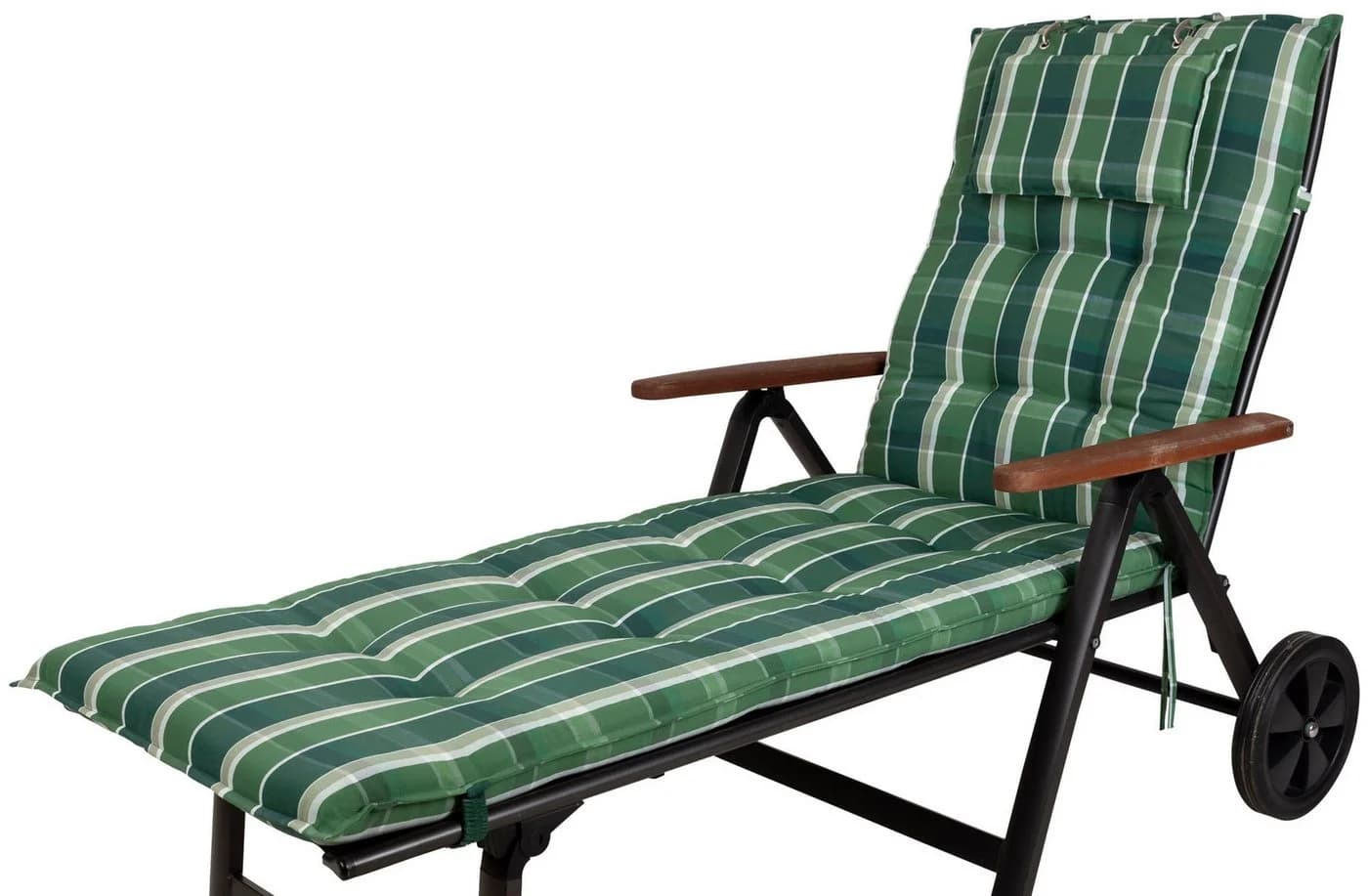 Sun Garden Liegenauflage Monte Grün Kariert Polyester