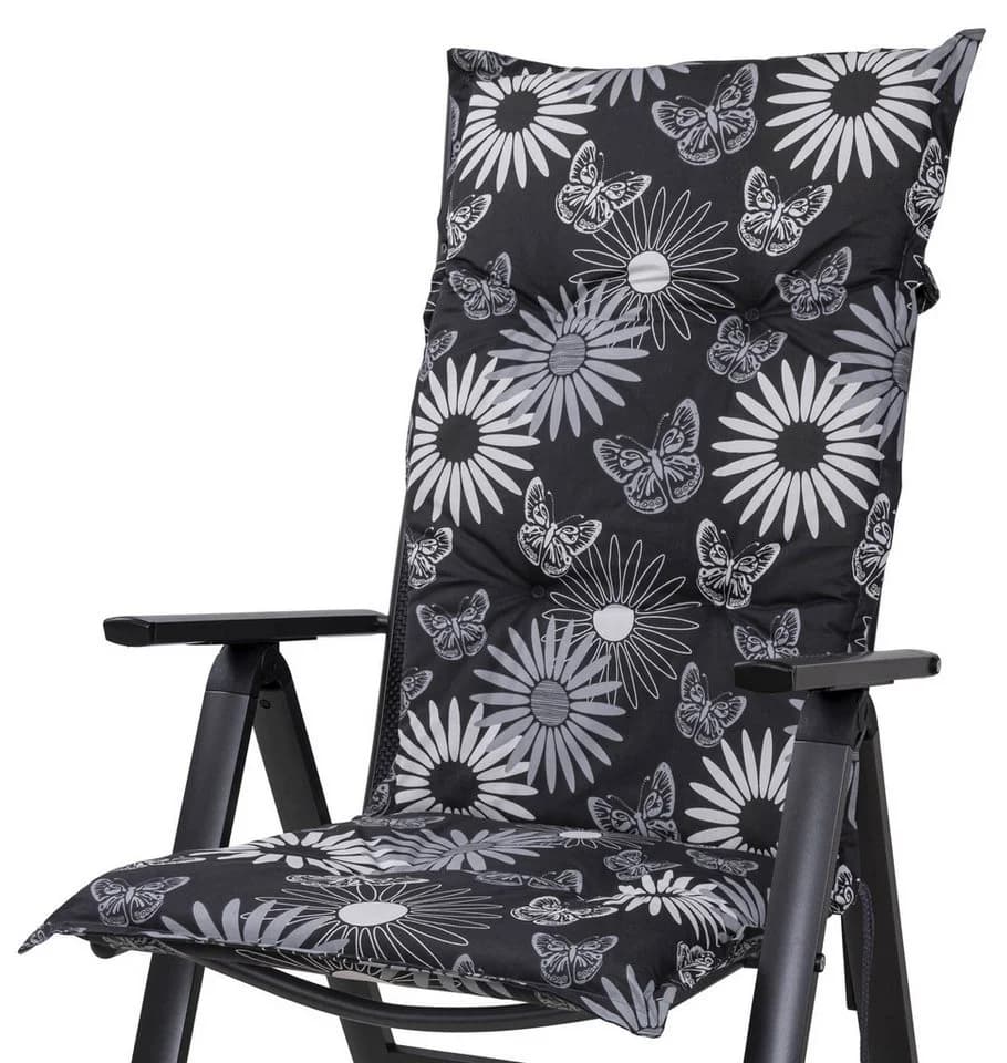 Sun Garden Hochlehnerauflage Naxos 30440-700 Schwarz/Grau/Beige