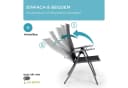 Gardisun Gartenstuhl Klappbar Aluminium Silber Anthrazit 5-fach verstellbar Bild 5