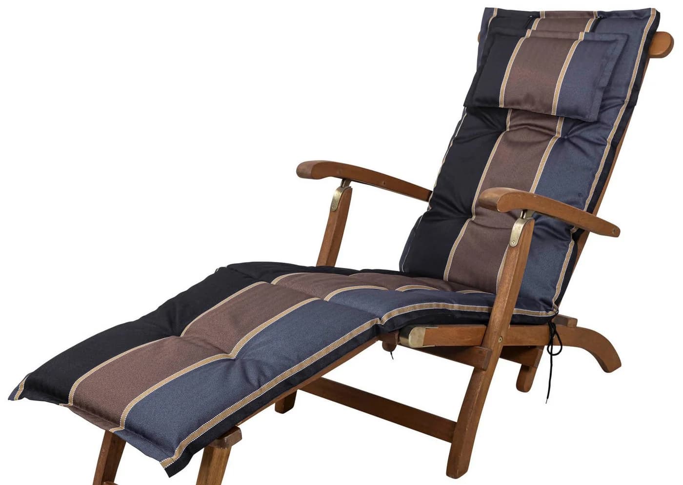 Sun Garden Sesselauflage Deckchair Naxos Schwarz-Grau-Braun