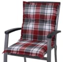Sun Garden Sesselauflage Prato Rot Grau Weiß Kariert Bild 1