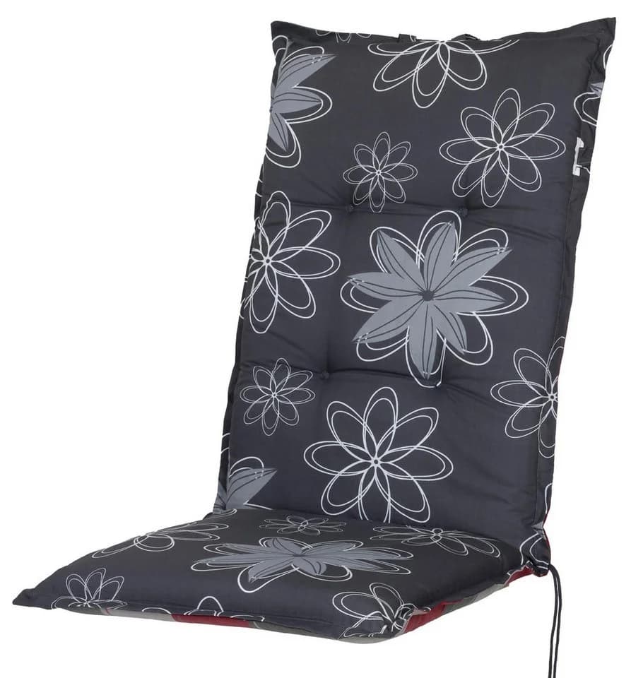 Sun Garden Hochlehnerauflage Prato 122x50x7 cm Rot-Grau-Weiß Kariert