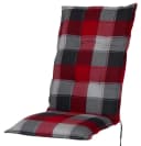Sun Garden Hochlehnerauflage Prato 122x50x7 cm Rot-Grau-Weiß Kariert Bild 2