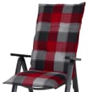 Sun Garden Hochlehnerauflage Prato 122x50x7 cm Rot-Grau-Weiß Kariert Bild 3