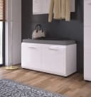 Sitzbank LIVING CHARM Merano Weiß mit Sitzkissen Bild 1