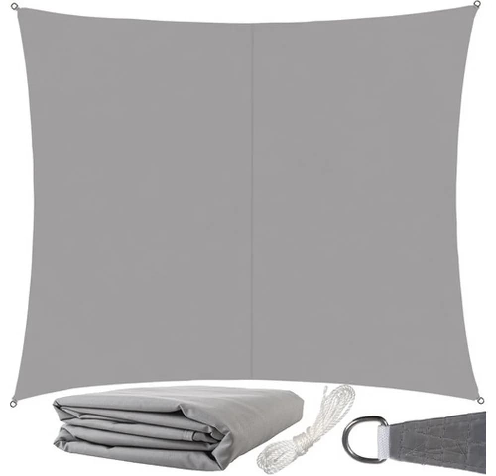Gardlov Sonnensegel 3x2m Grau Rechteckig mit Befestigungsmaterial - Bild 2