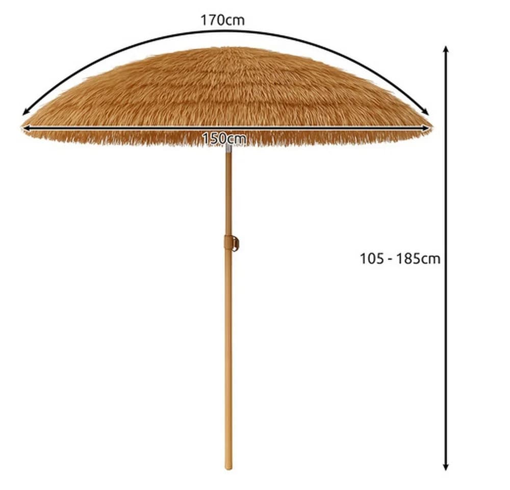Gardlov Sonnenschirm Beige Höhenverstellbar Wetterfest