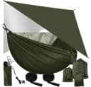 Trizand Hängematte Gartenhängematte Moskitonetz Khaki Bild 2